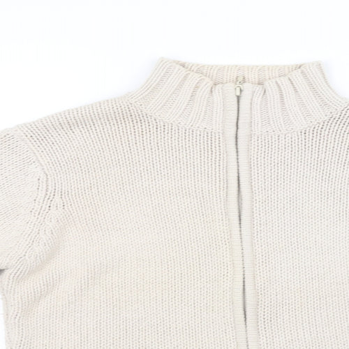 Essentials Womens Beige   Full Zip Jumper Size 14