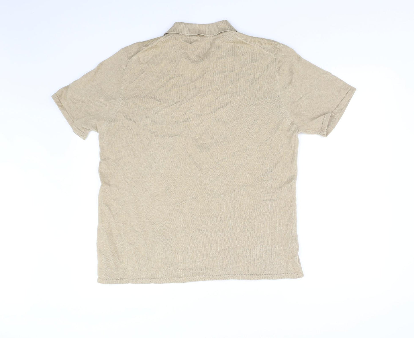 Zara Mens Beige    Polo Size M