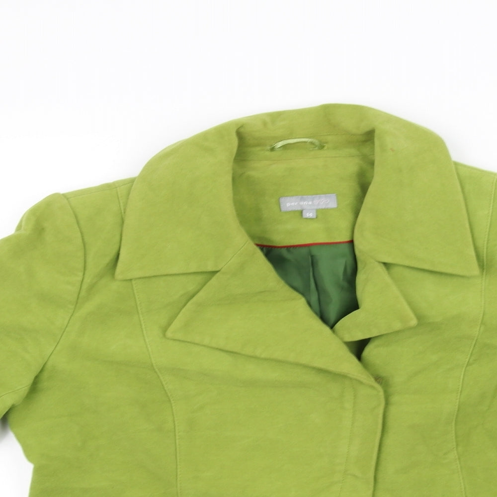 Per Una Womens Green   Jacket Coat Size 14