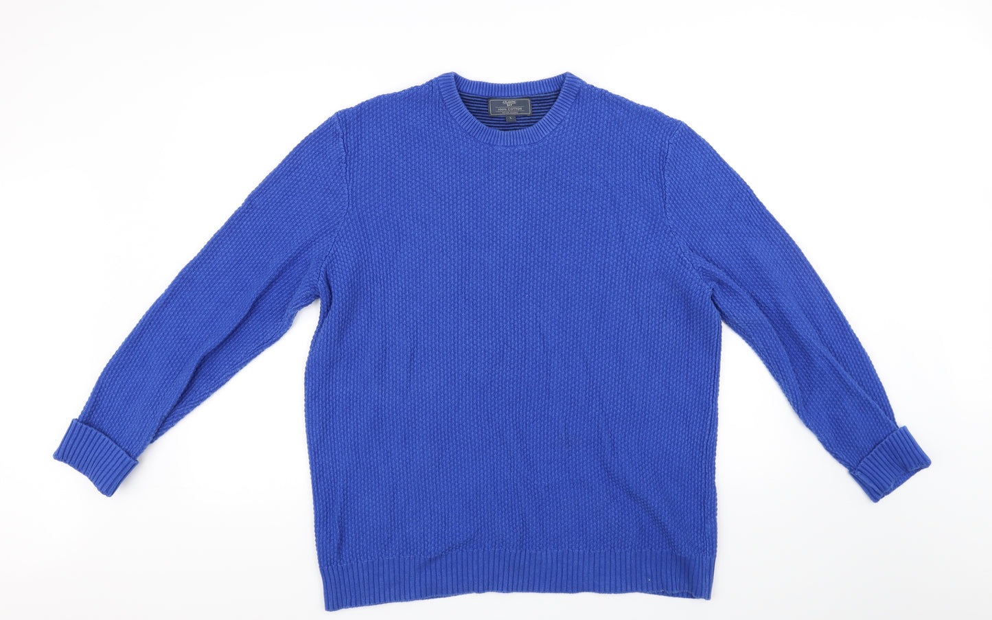 Atlantic Bay Mens Blue   Pullover Jumper Size L