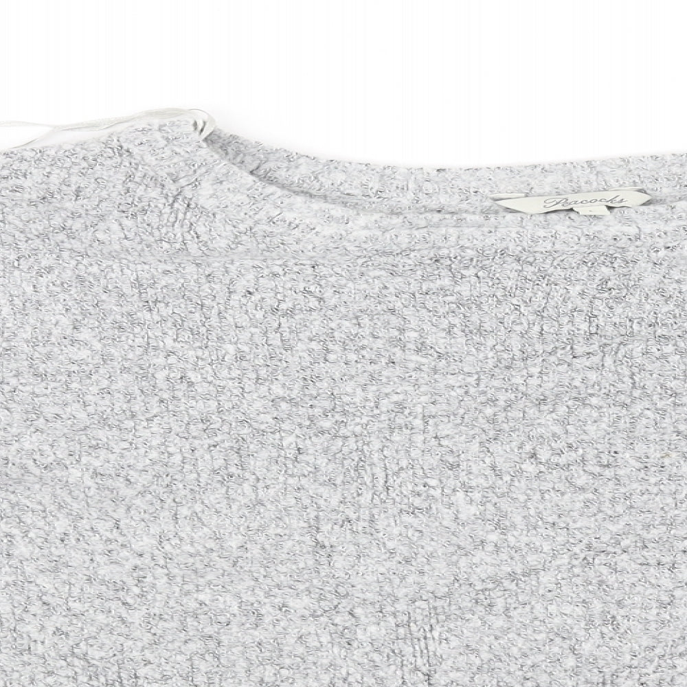 Peacocks Womens Grey   Pullover Jumper Size L