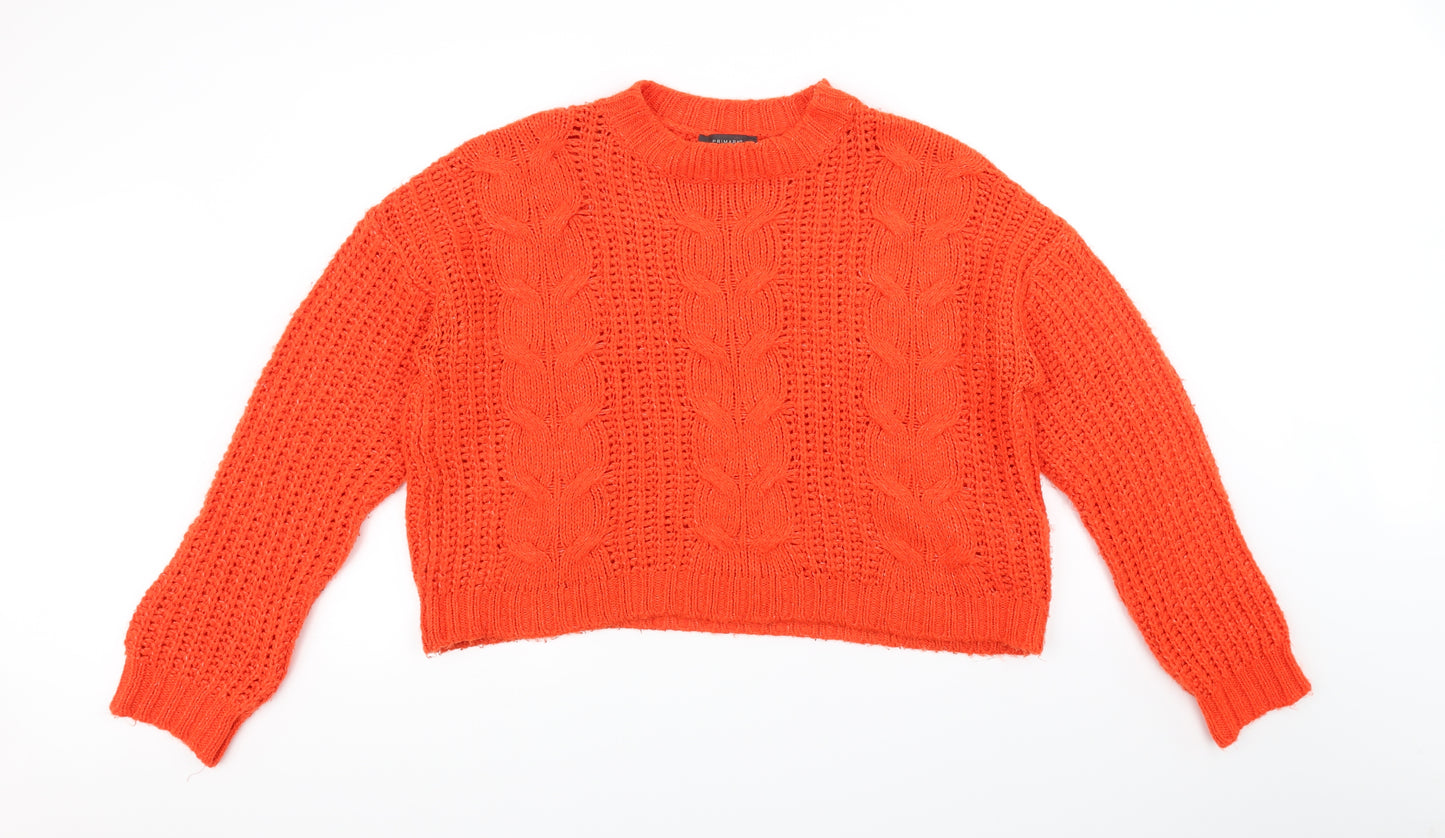 Primark Womens Orange   Pullover Jumper Size L