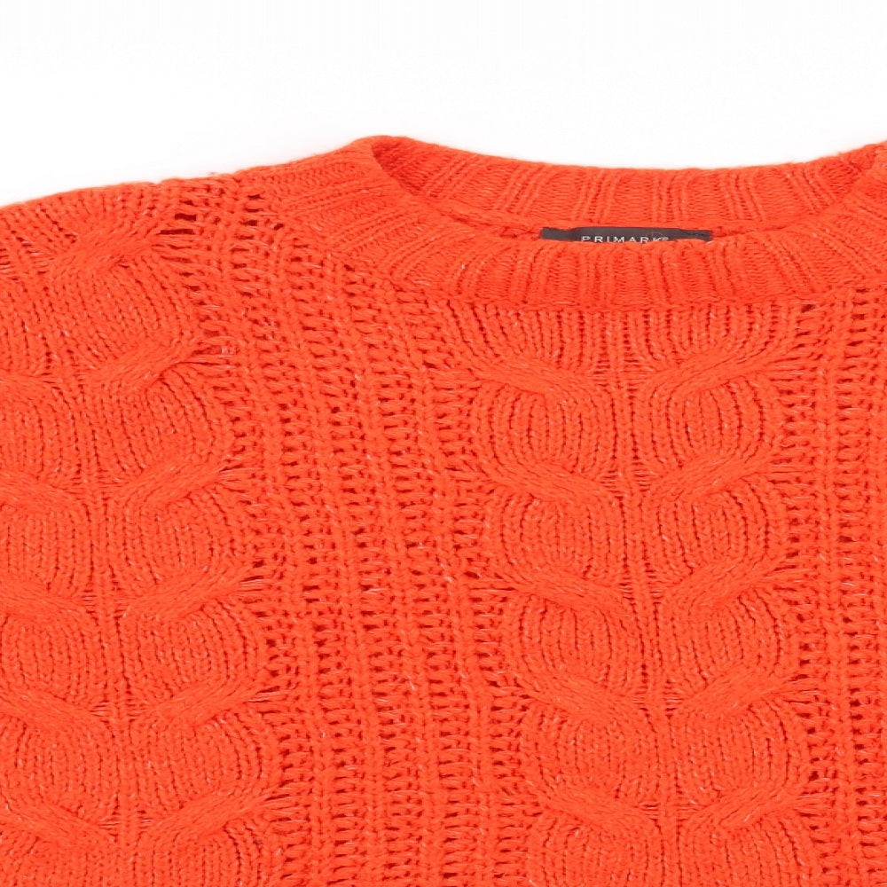 Primark Womens Orange   Pullover Jumper Size L