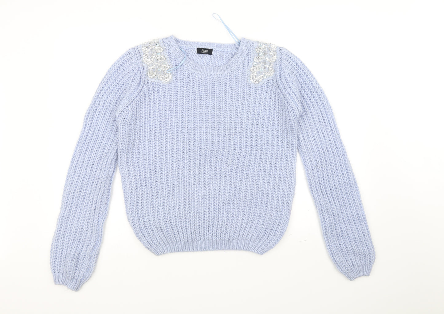F&F Womens Blue   Pullover Jumper Size 12