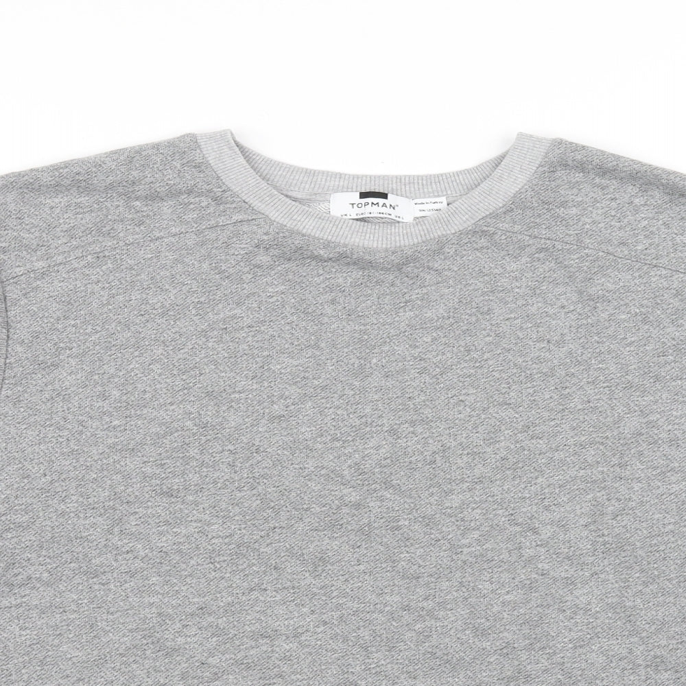 Topman Mens Grey   Pullover Jumper Size L