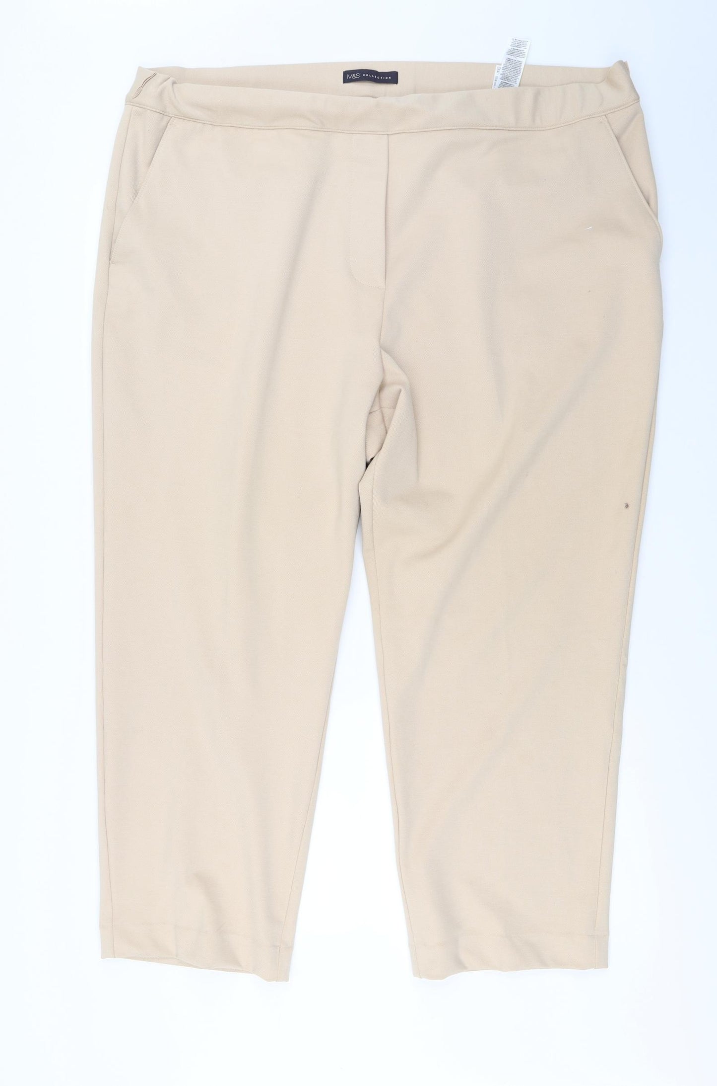 Marks and Spencer  Womens Beige   Trousers  Size 24 L26 in