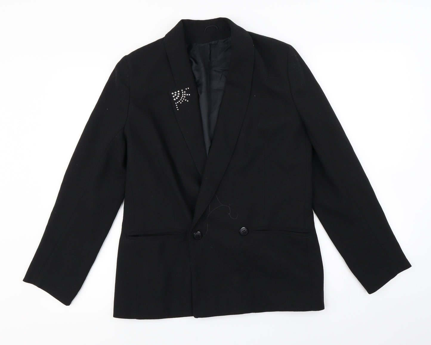 Preworn  Womens Black   Jacket Blazer Size 12