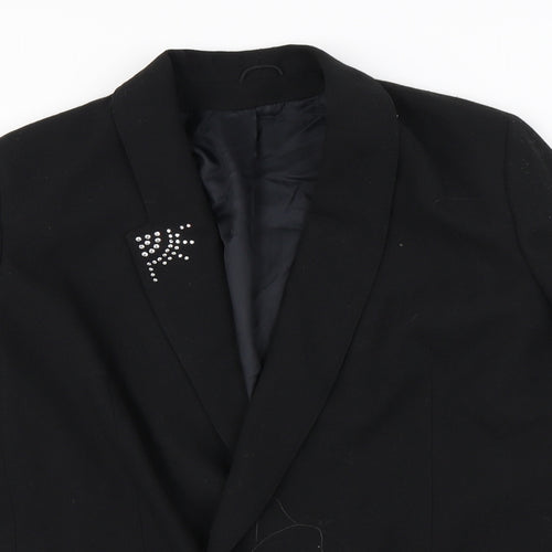 Preworn  Womens Black   Jacket Blazer Size 12
