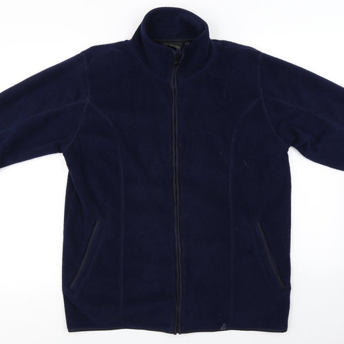 Debbie Morgan  Womens Blue   Full Zip Jumper Size M