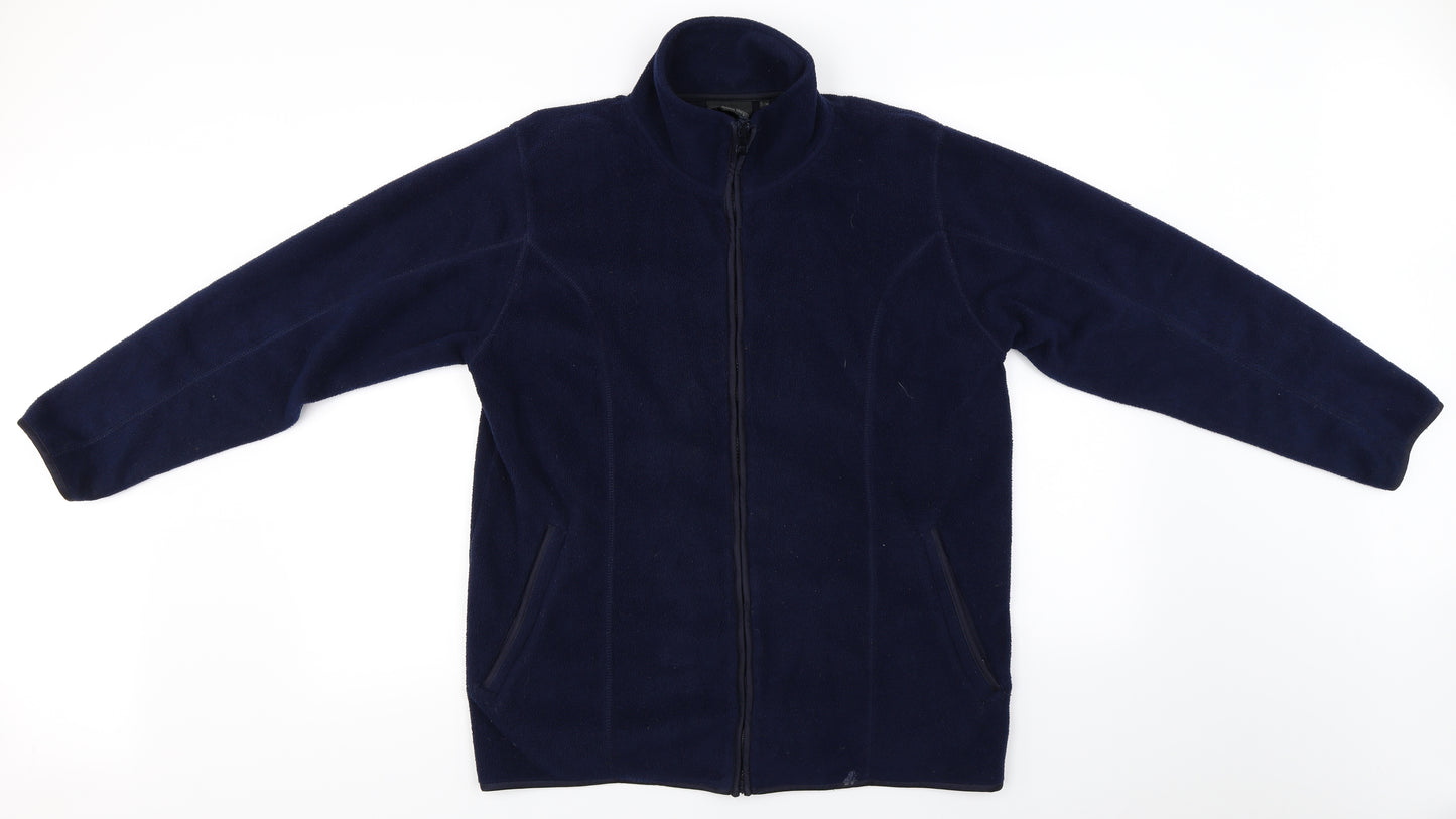 Debbie Morgan  Womens Blue   Full Zip Jumper Size M