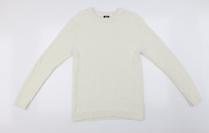 H&M  Womens Ivory   Pullover Jumper Size M