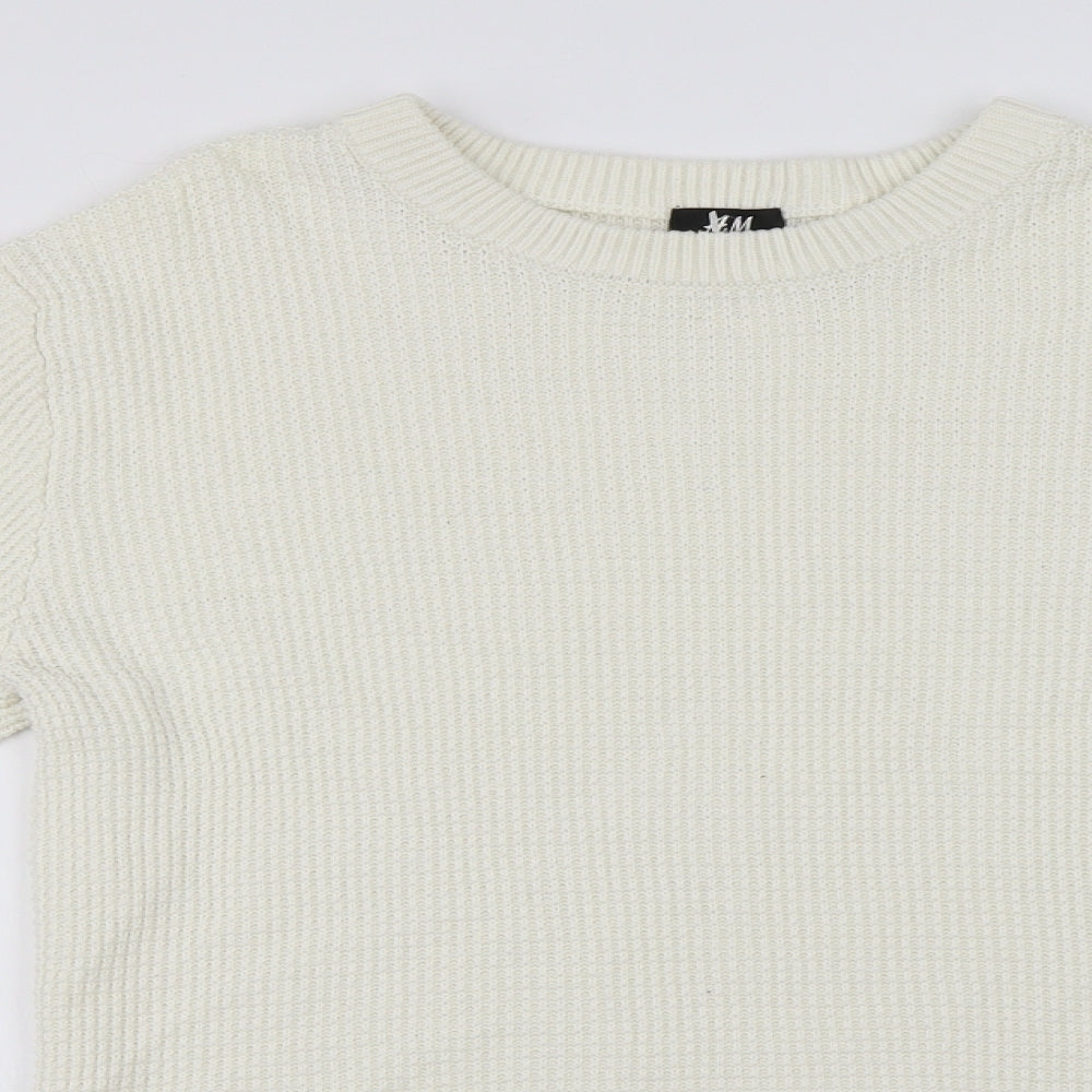 H&M  Womens Ivory   Pullover Jumper Size M
