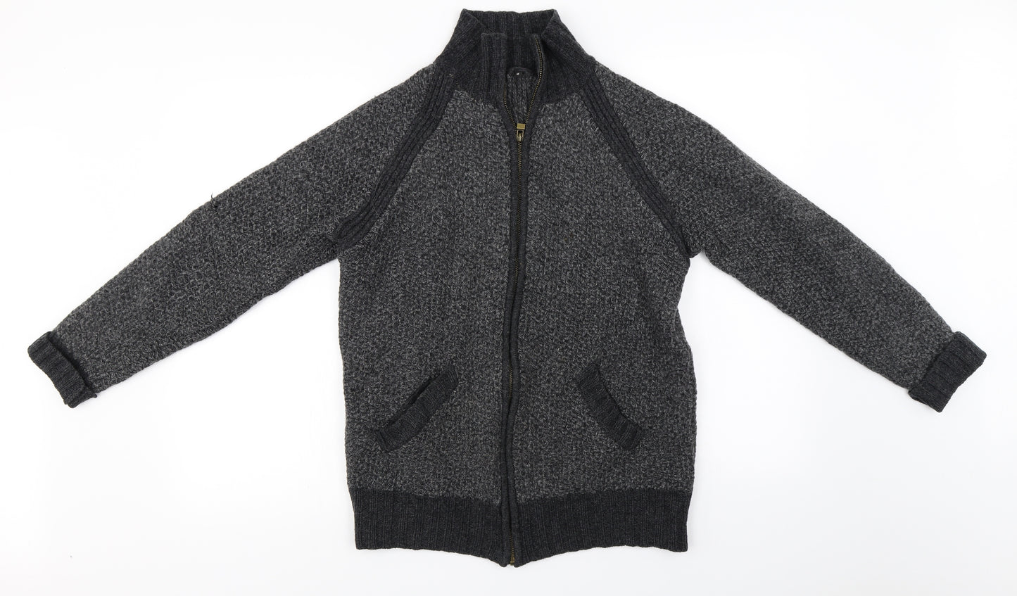 HIJKLM  Mens Grey   Full Zip Jumper Size M