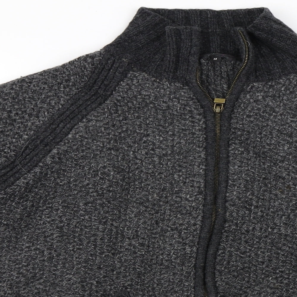 HIJKLM  Mens Grey   Full Zip Jumper Size M