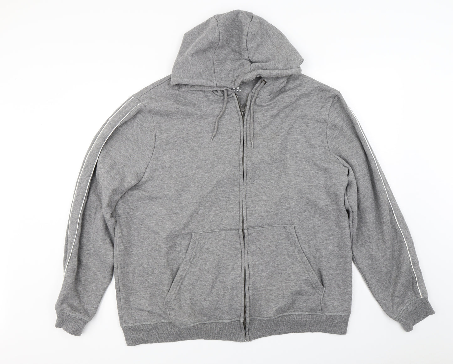 George  Mens Grey   Full Zip Jumper Size 2XL