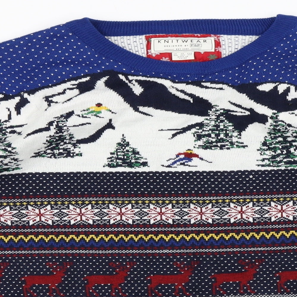 F&F  Womens Blue   Pullover Jumper Size 2XL