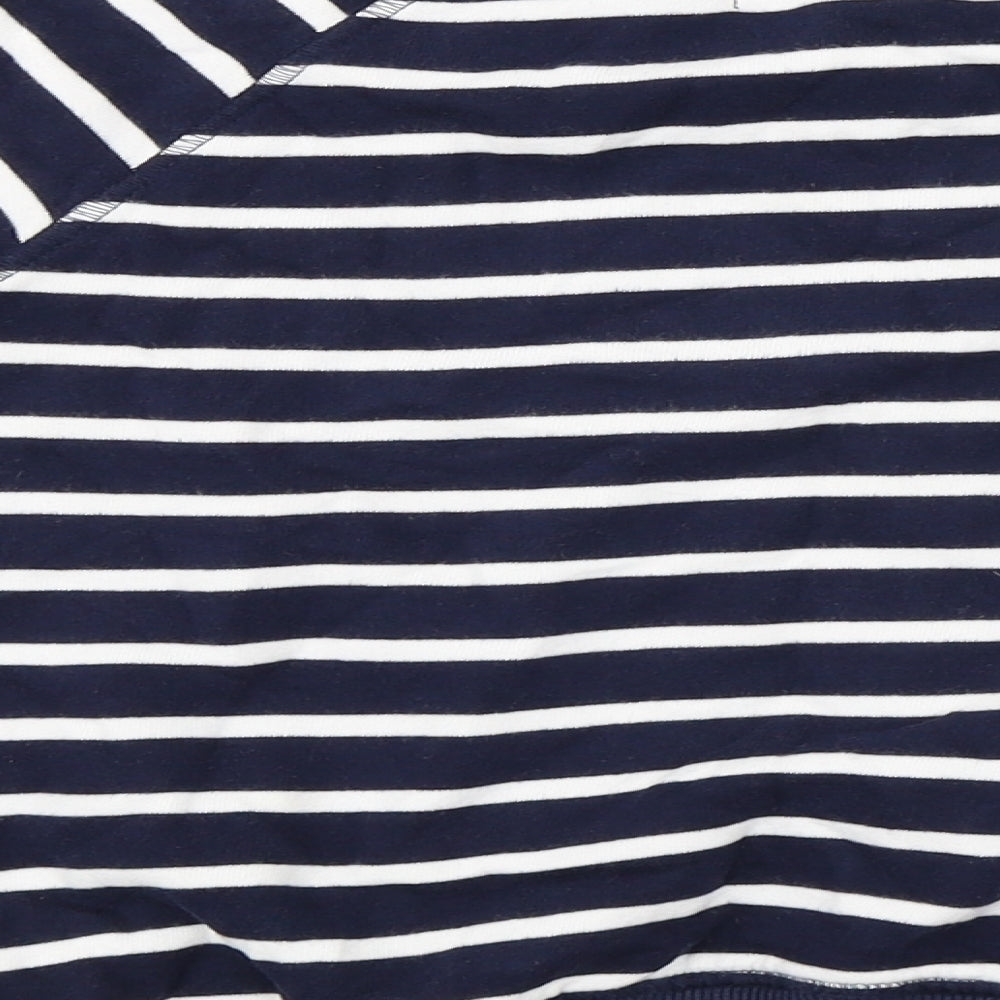 NEXT Girls Blue Striped  Pullover Jumper Size 8 Years  - Sequin detail