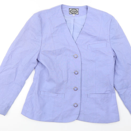 Preworn  Womens Purple   Jacket Coat Size 12