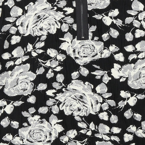 Phase Eight  Womens Black Floral  Basic Blouse Size 10