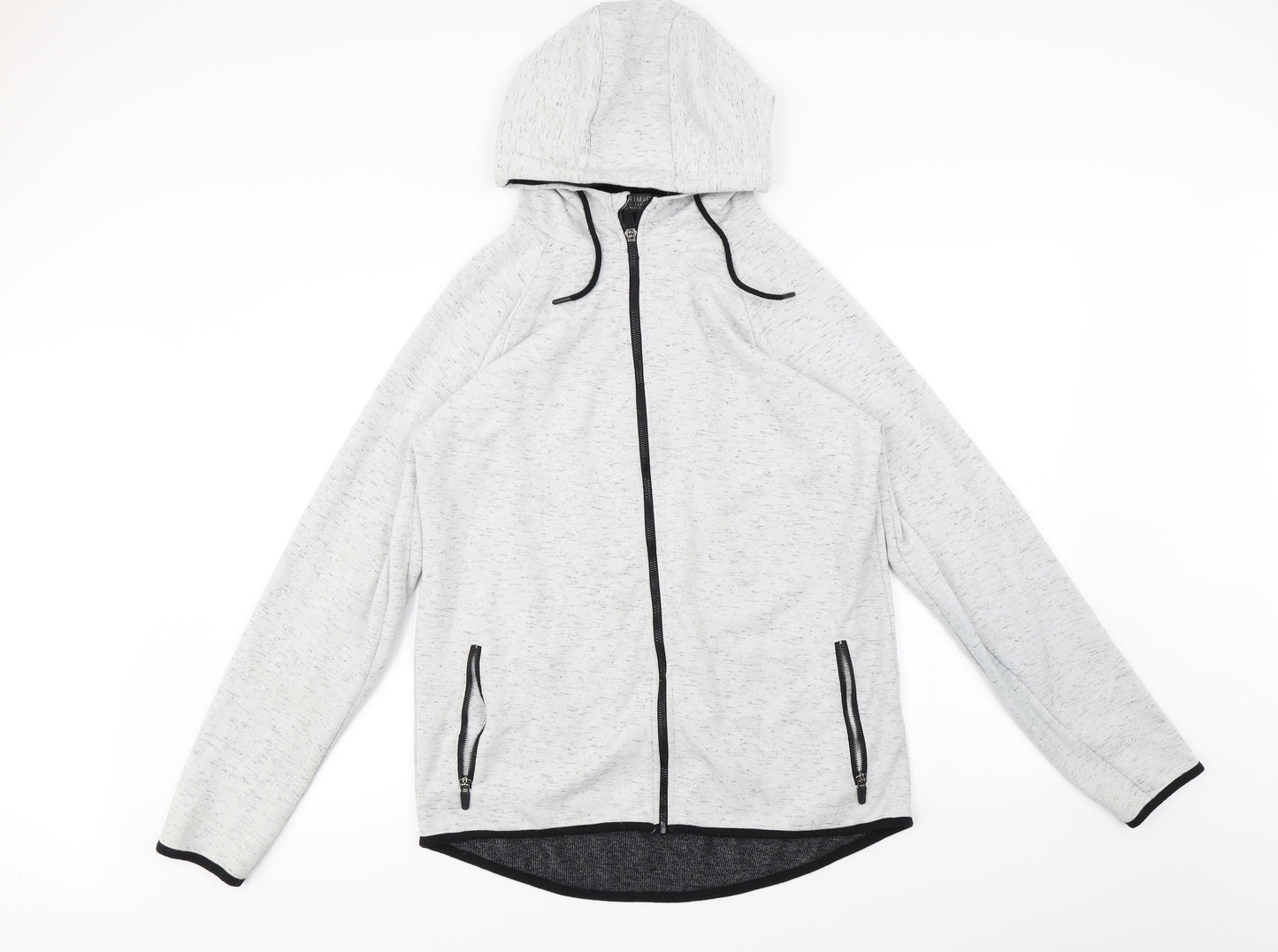 Primark  Womens White   Full Zip Hoodie Size L