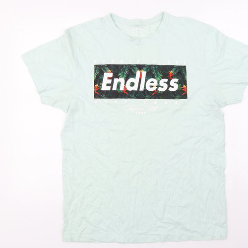 Primark  Mens Blue    T-Shirt Size L