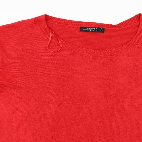 Papaya  Womens Red   Pullover Jumper Size 18