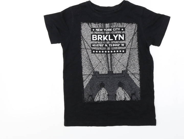 NEXT Boys Black Basic T-Shirt Size 9 Years