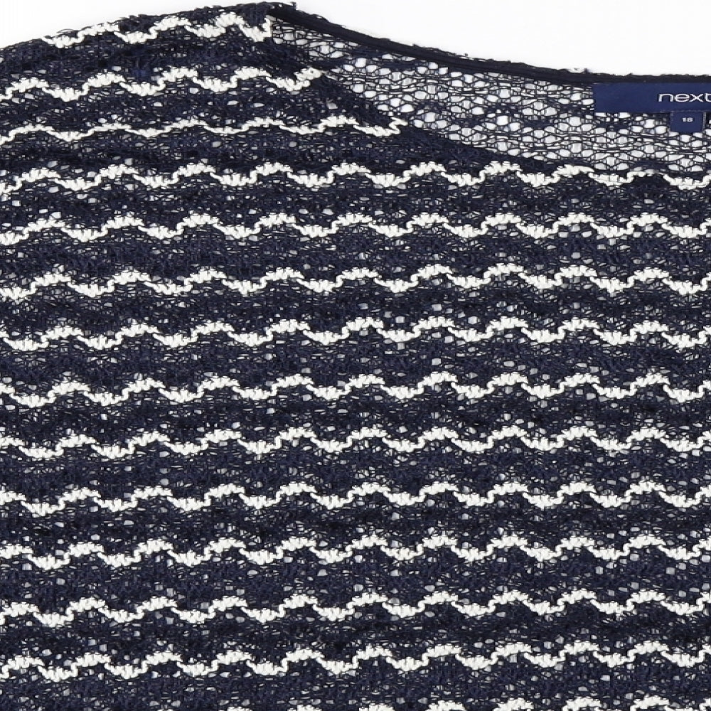 NEXT  Womens Blue Striped  Basic T-Shirt Size 18