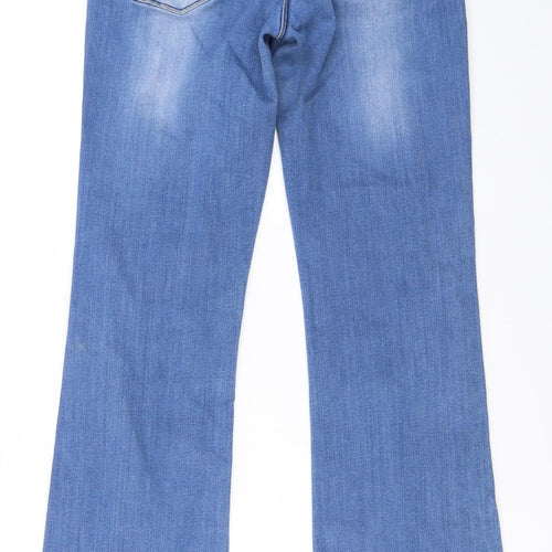 NEXT Womens Blue   Flared Jeans Size 14 L28 in