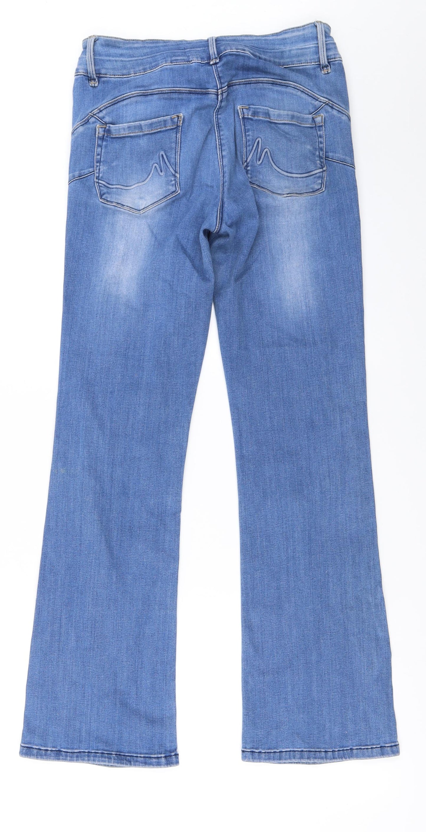 NEXT Womens Blue   Flared Jeans Size 14 L28 in
