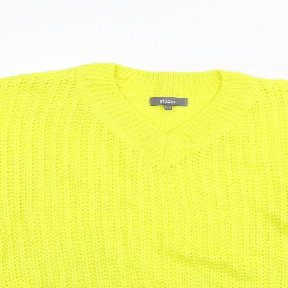 Style Womens Yellow   Pullover Jumper Size 12