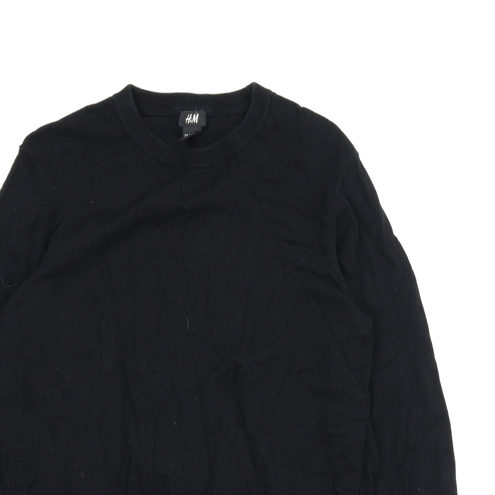 H&M Mens Black   Pullover Jumper Size S