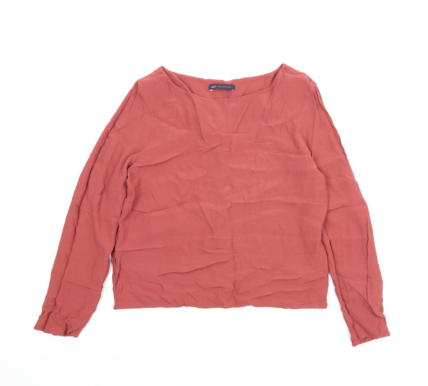 M&S Womens Red   Basic Blouse Size 12