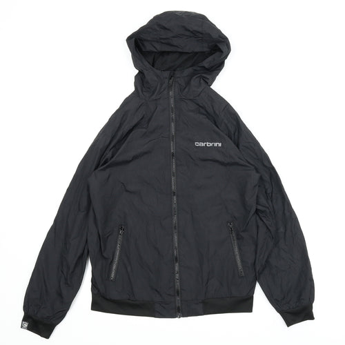 Carbrini Boys Black   Windbreaker Coat Size 12-13 Years