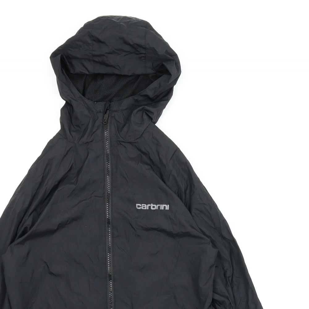 Carbrini Boys Black   Windbreaker Coat Size 12-13 Years