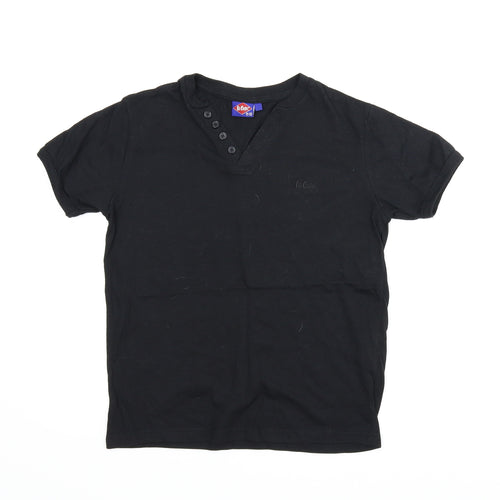 Lee Cooper Boys Black   Basic T-Shirt Size 11-12 Years