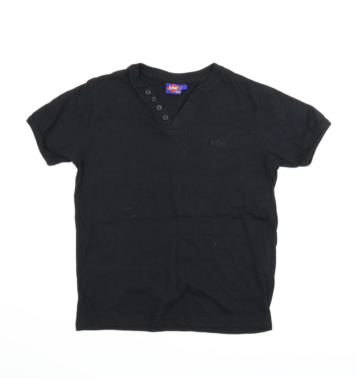 Lee Cooper Boys Black Basic T-Shirt Size 11-12 Years