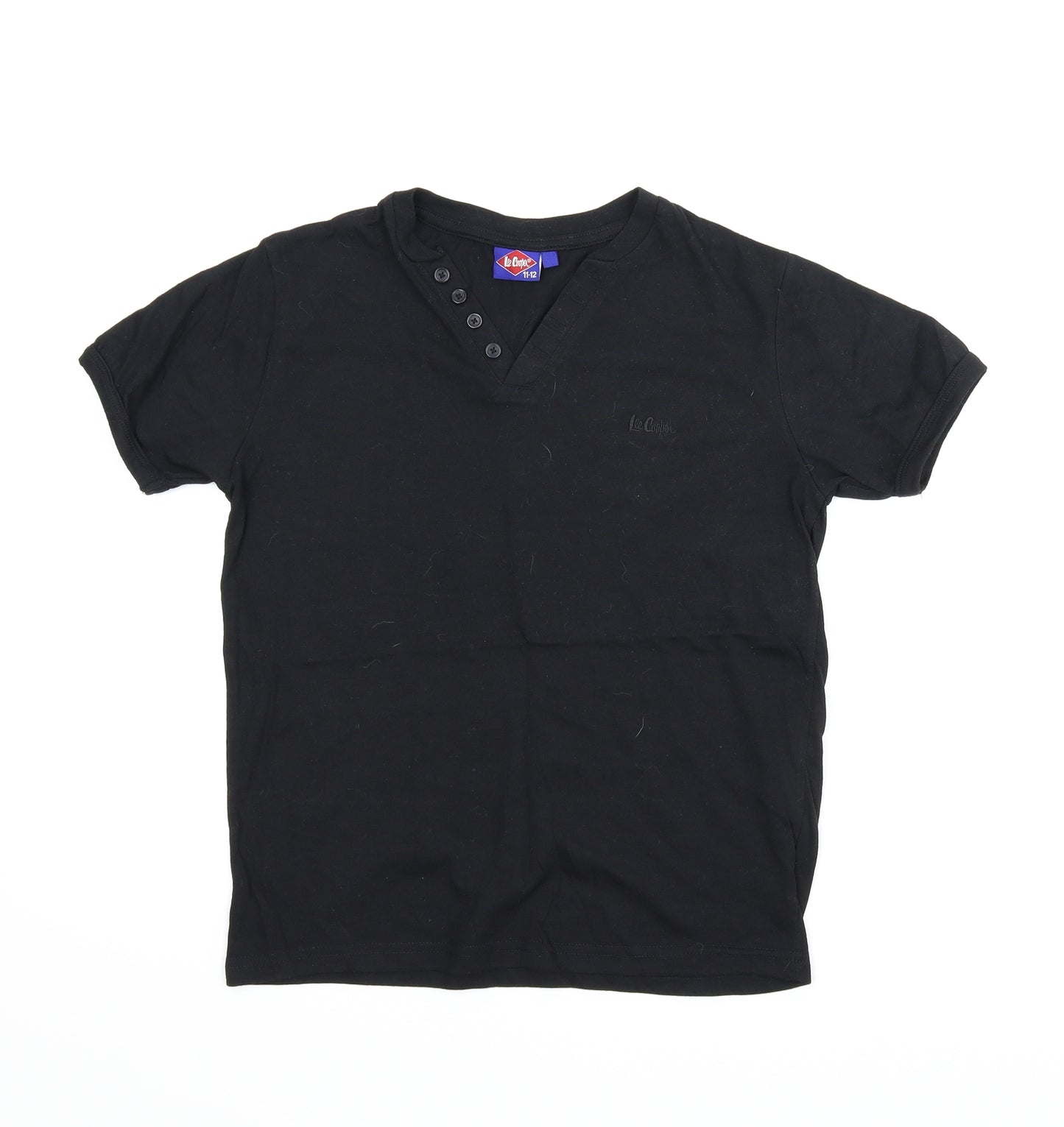 Lee Cooper Boys Black   Basic T-Shirt Size 11-12 Years