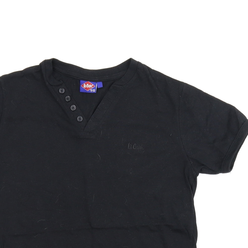 Lee Cooper Boys Black   Basic T-Shirt Size 11-12 Years