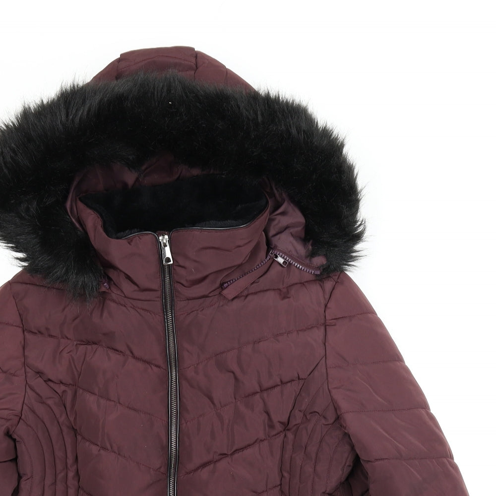 F&F Womens Purple   Quilted Coat Size 18