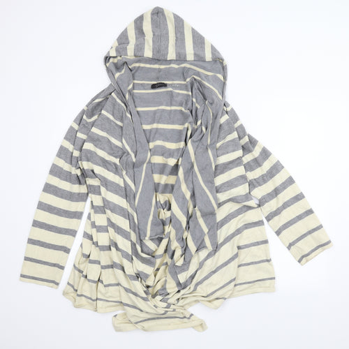 Gw Womens Beige Striped  Cardigan Jumper Size XL  - Draped