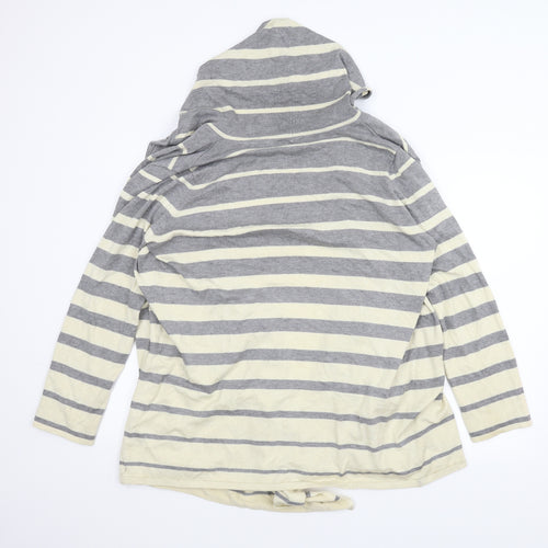 Gw Womens Beige Striped  Cardigan Jumper Size XL  - Draped