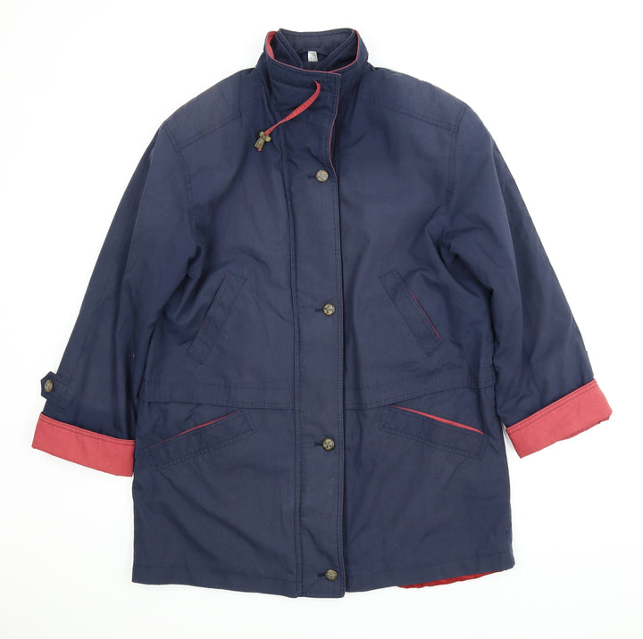 Preworn Womens Blue Parka Coat Size 14