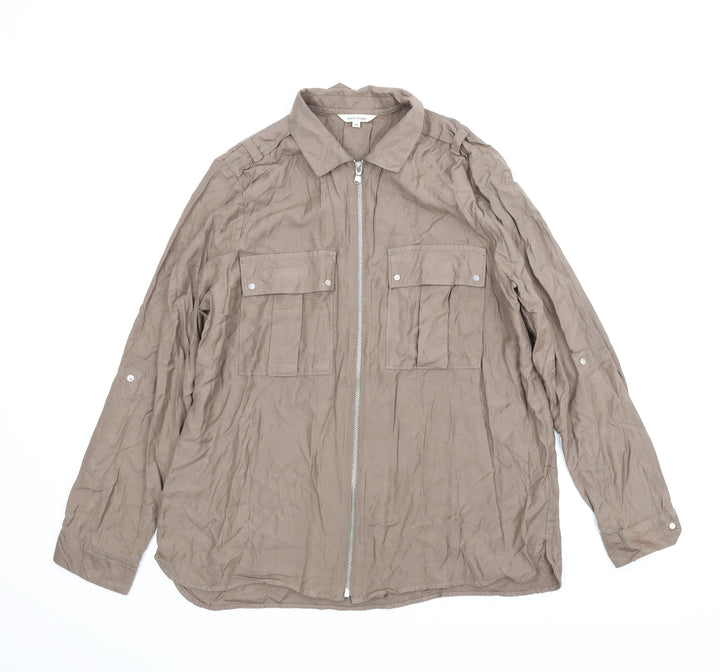 River Island Womens Brown Basic Blouse Size 12