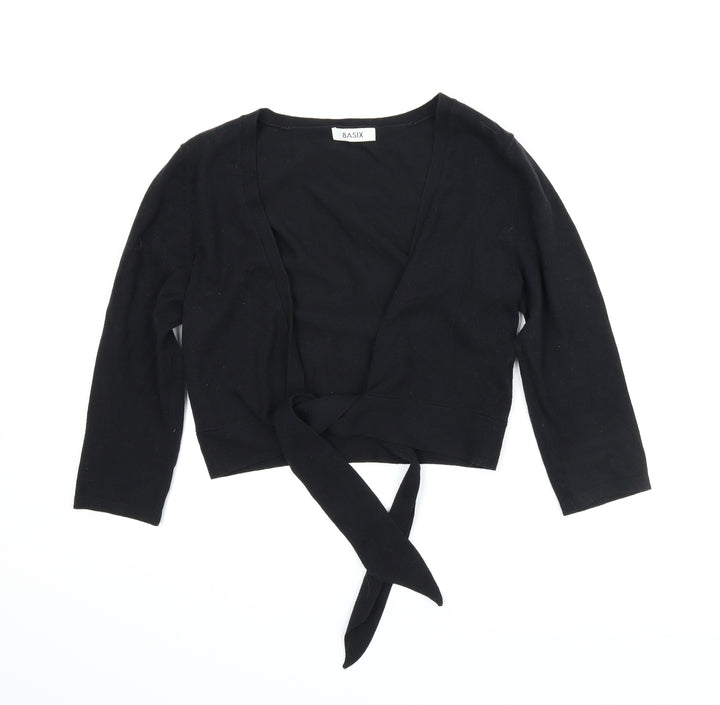 Basix Womens Black   Cardigan Jumper Size 10