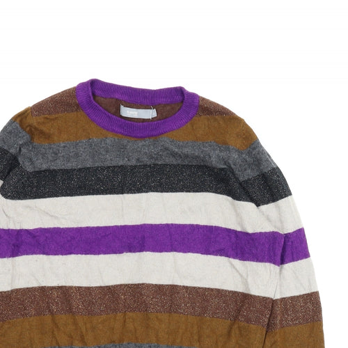 B. Young Womens Multicoloured Striped  Pullover Jumper Size L