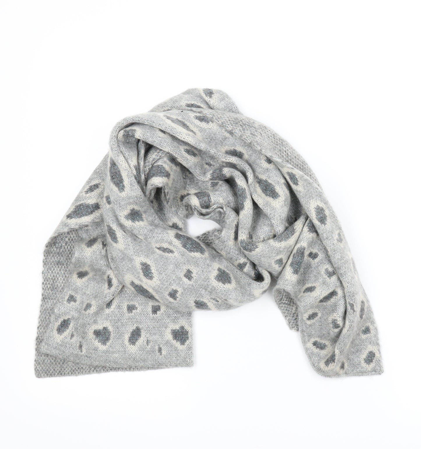Faith Womens Grey Animal Print   Scarf