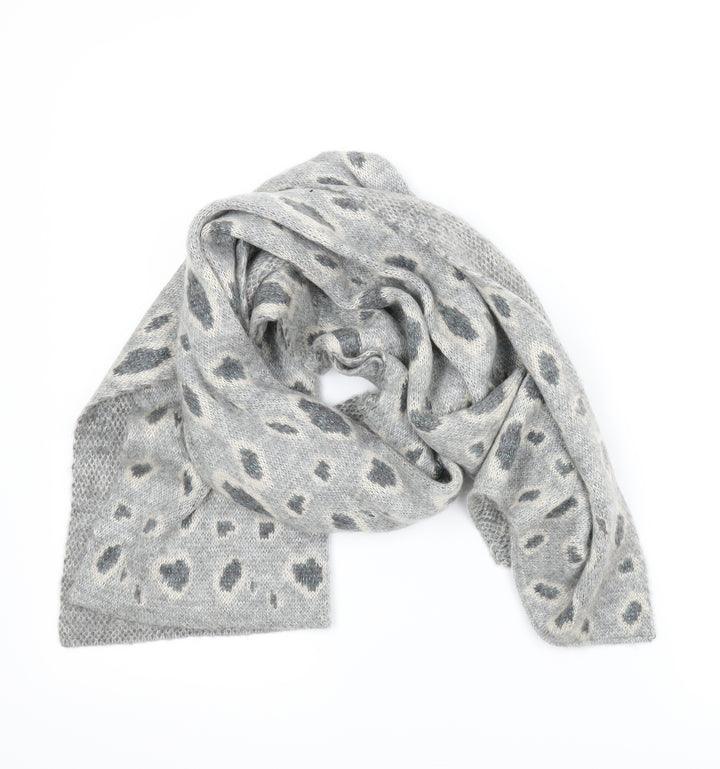 Faith Womens Grey Animal Print   Scarf