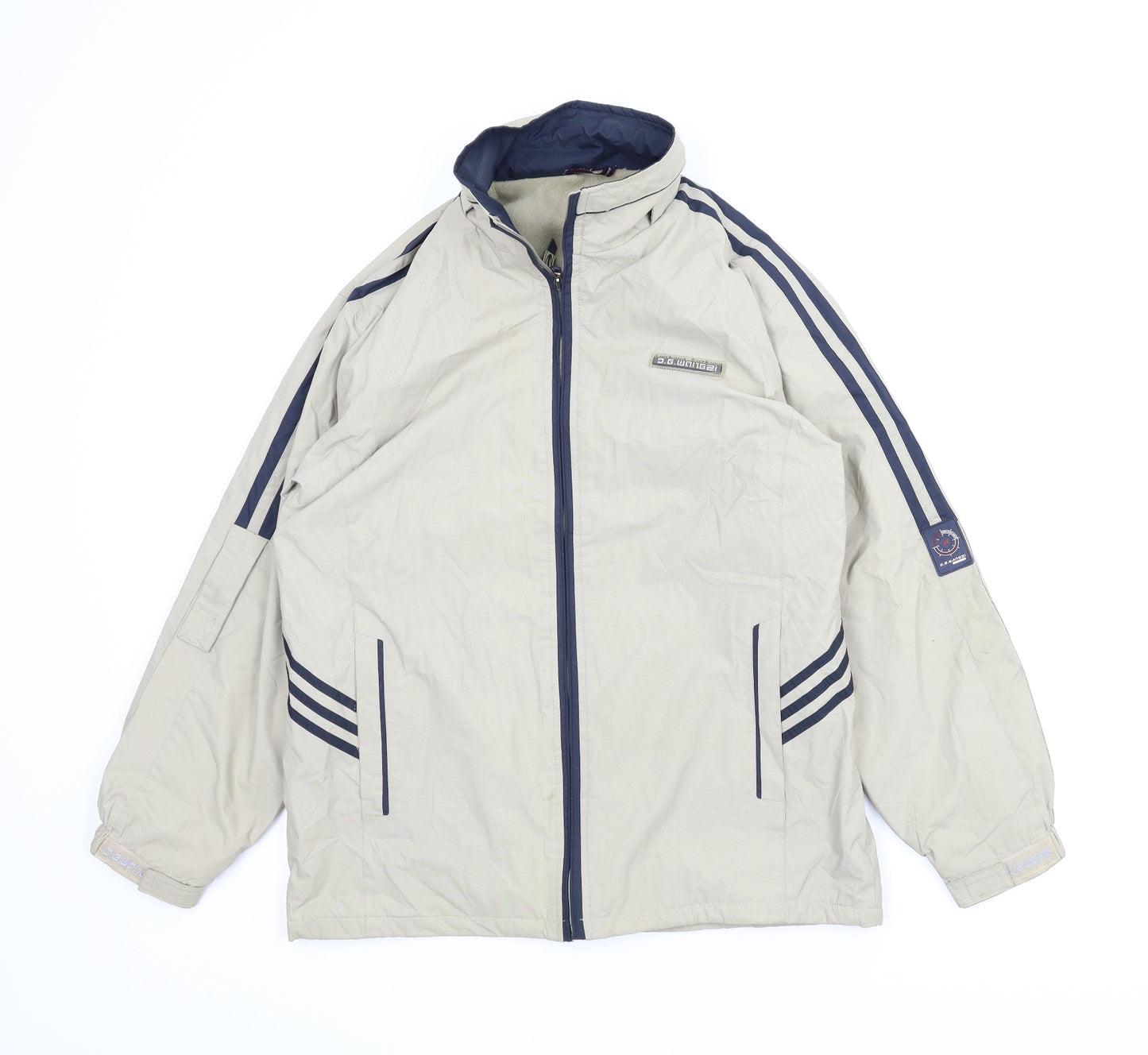 D G Wang Mens Beige   Parka Coat Size XL