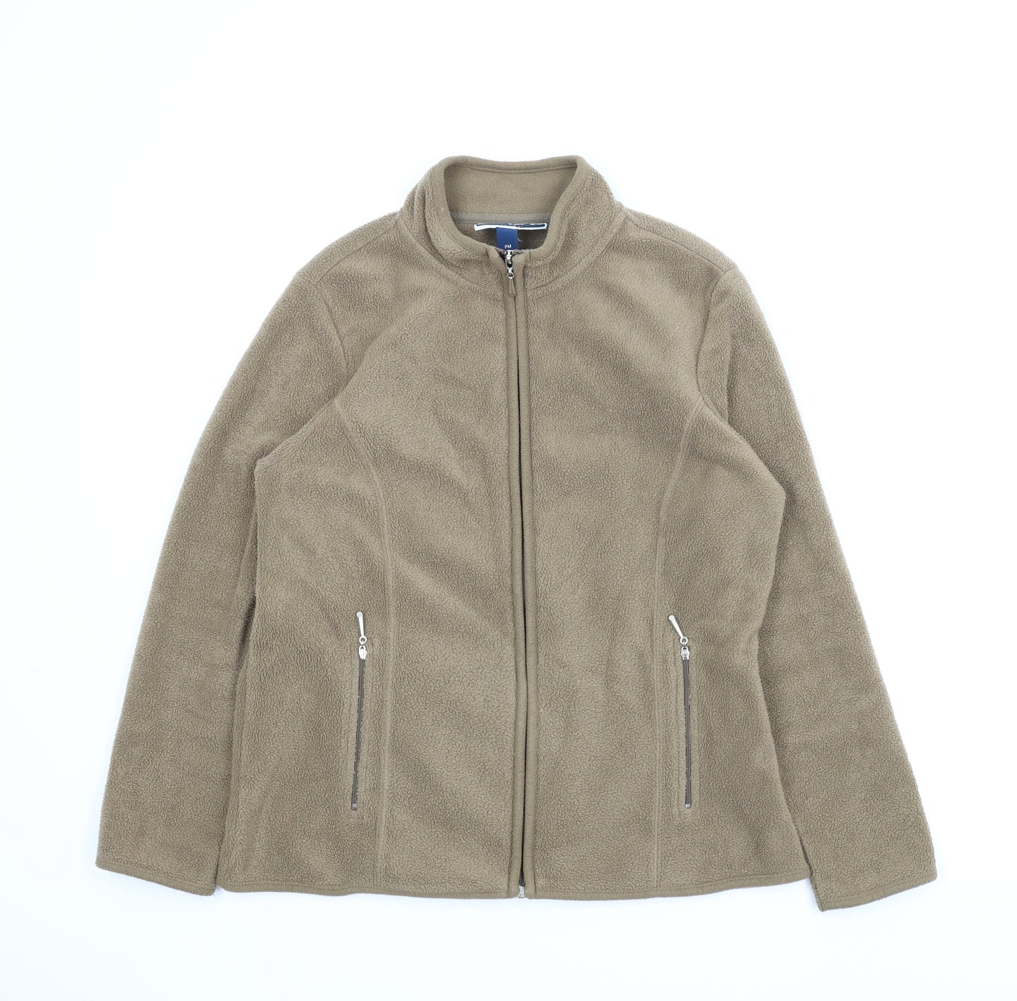 Karen Scott Womens Brown  Fleece Jacket  Size M